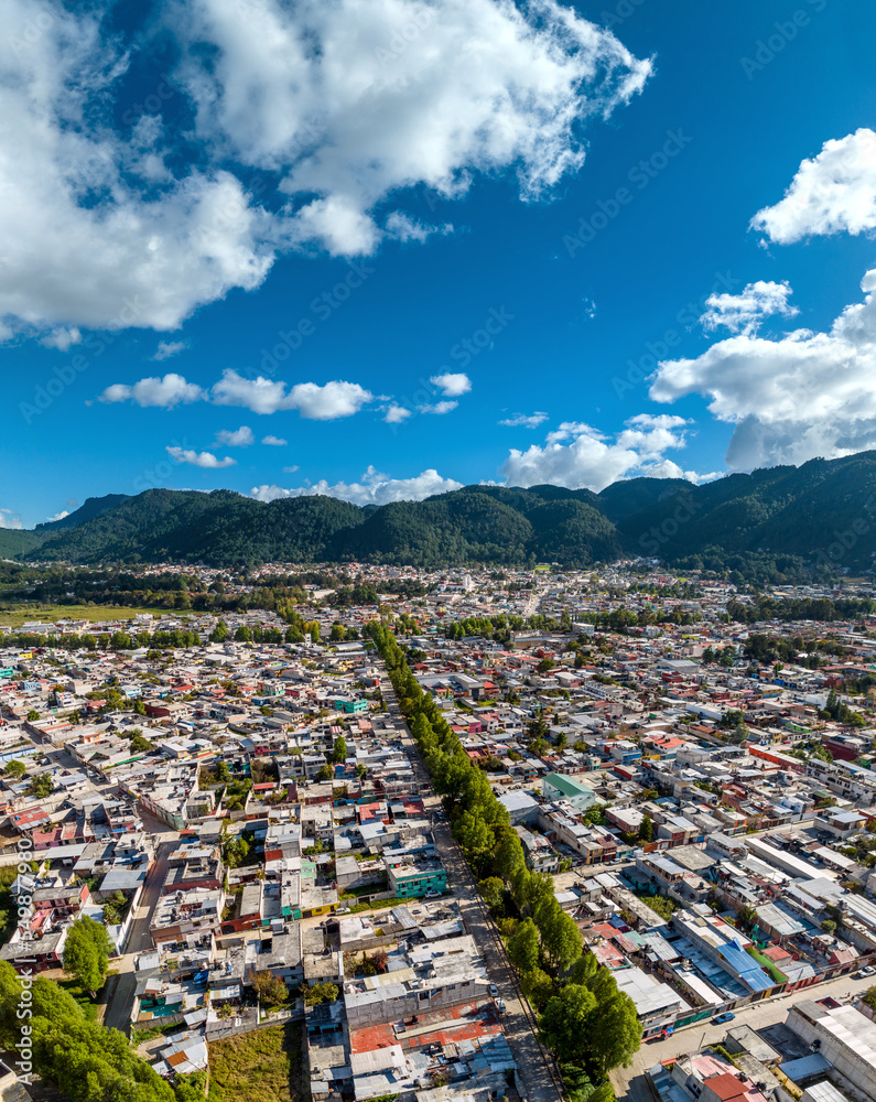 Aerial view of the wonderful city of Mexico - San Cristobal de Las Casas.
Panorama.