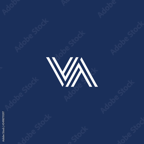 VA letter initial logo icon vector template