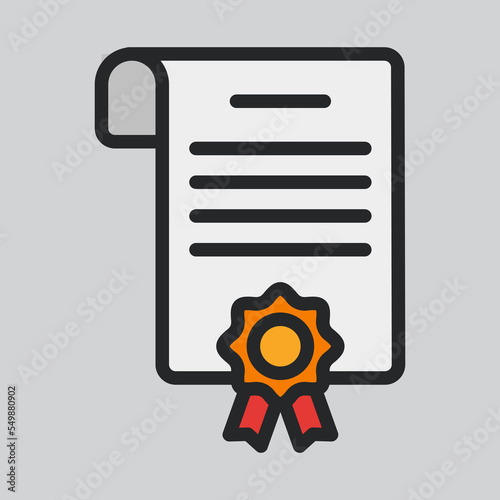 Charter icon in filled line style, use for website mobile app presentation