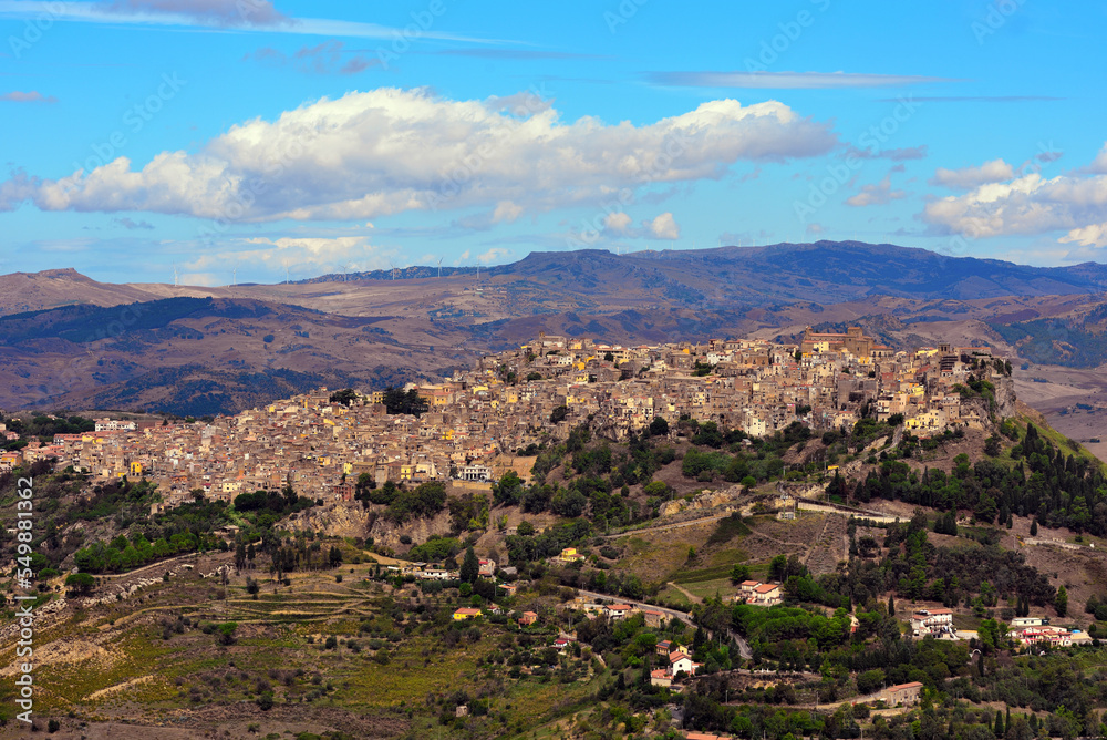the village of calascibetta sicily italy	