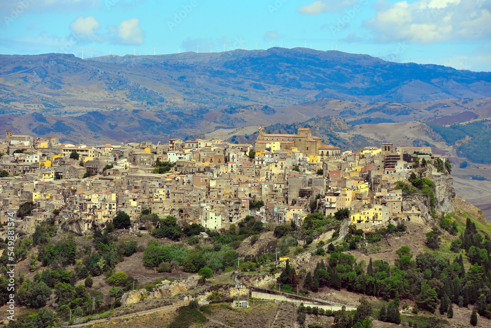 the village of calascibetta sicily italy	