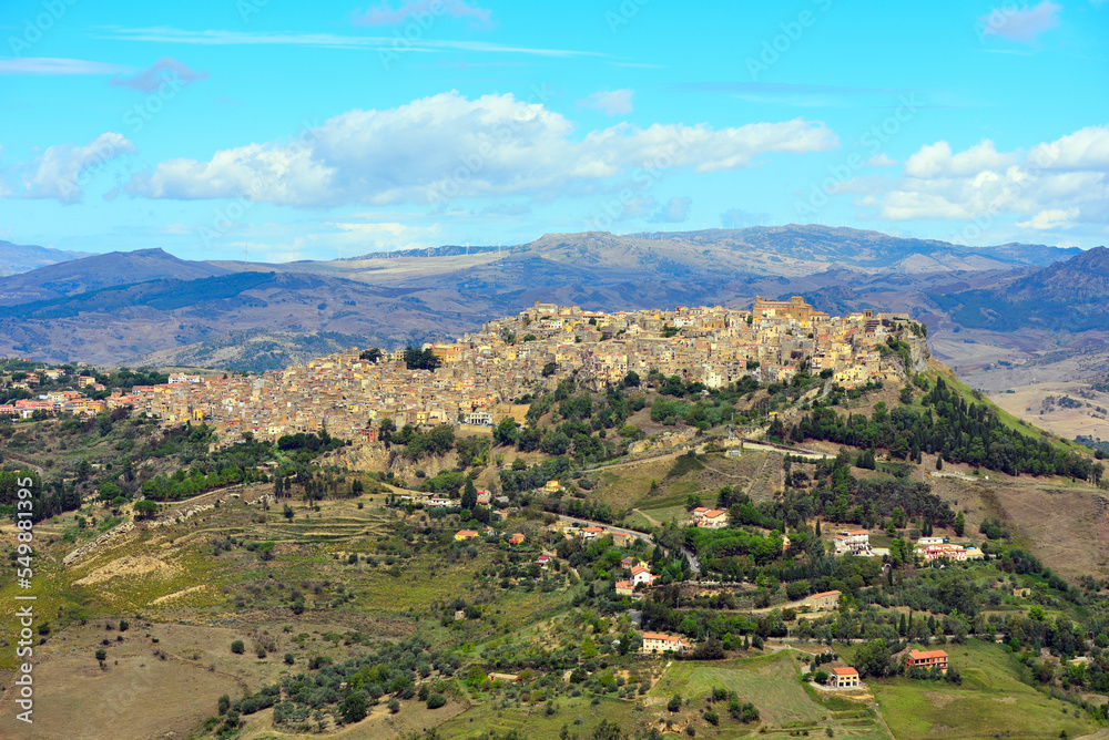 the village of calascibetta sicily italy
