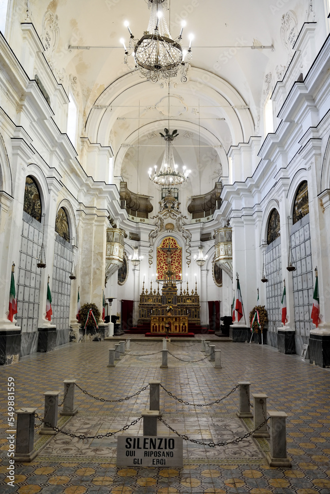 interior of the church of santa chiara was built in the seventeenth century Enna Sicily Italy