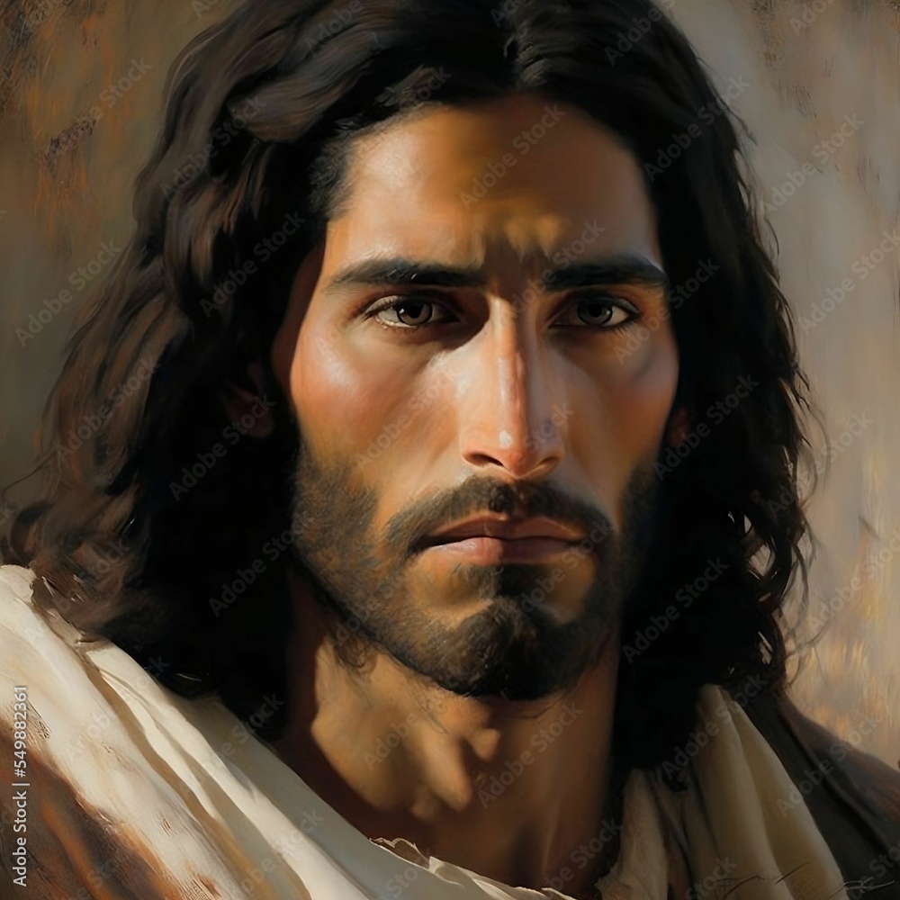 Realistic Brown Eye, Olive Brown Skin Jesus Christ | Midjourney ...