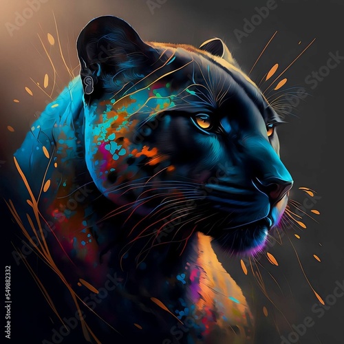 Abstract Black Panther Illustration | Midjourney Creation