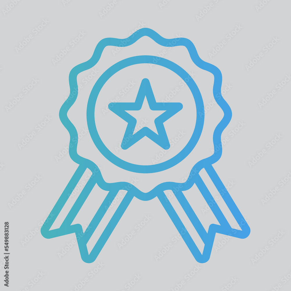 Medal icon in gradient style, use for website mobile app presentation Medal icon in gradient style, use for website mobile app presentation