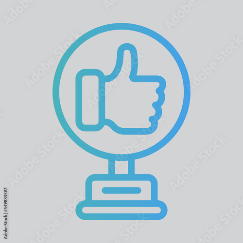 Trophy icon in gradient style, use for website mobile app presentation