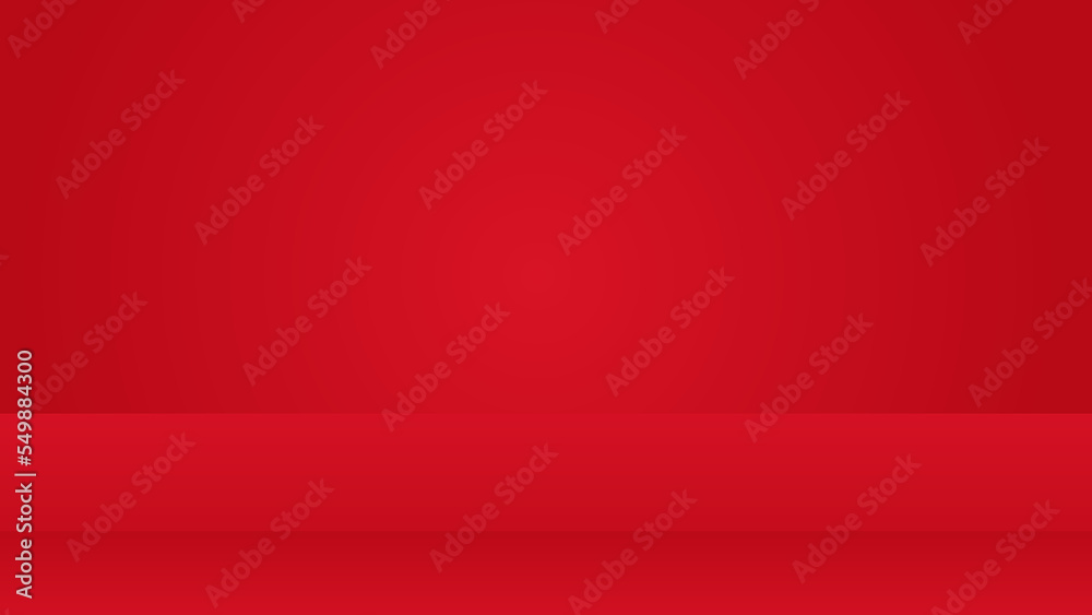 blank red studio scene background for product display backdrop and graphic design element  