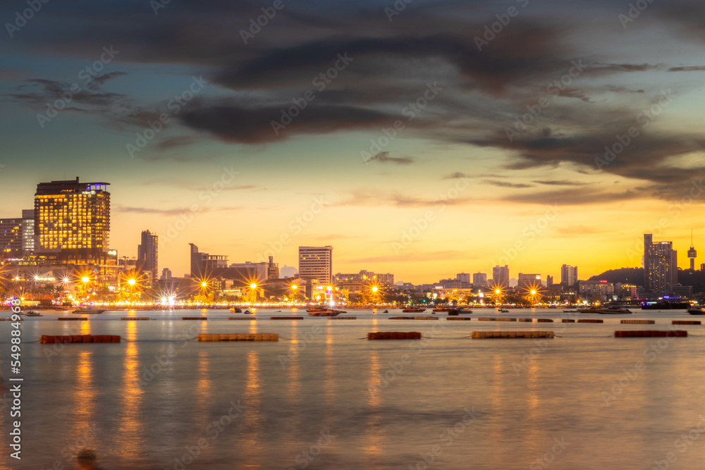 pataya city skyline at night pataya city skyline at night