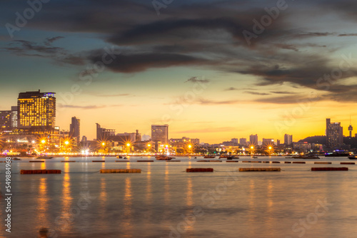 pataya city skyline at night photo
