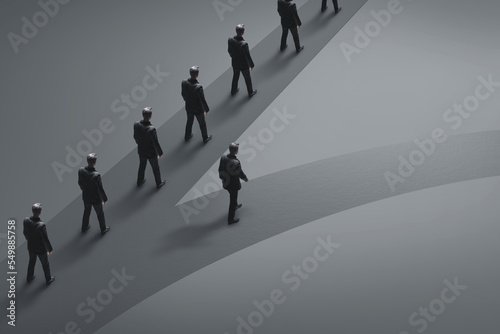 Business man walking 3d illustration