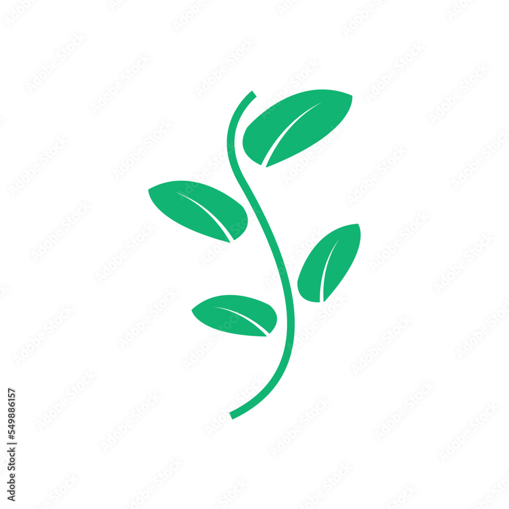 Leaf icon logo design template vector isolated Leaf icon logo design template vector isolated