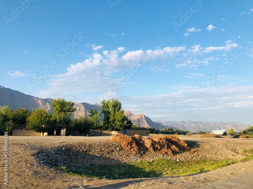 landscape with a farm photo