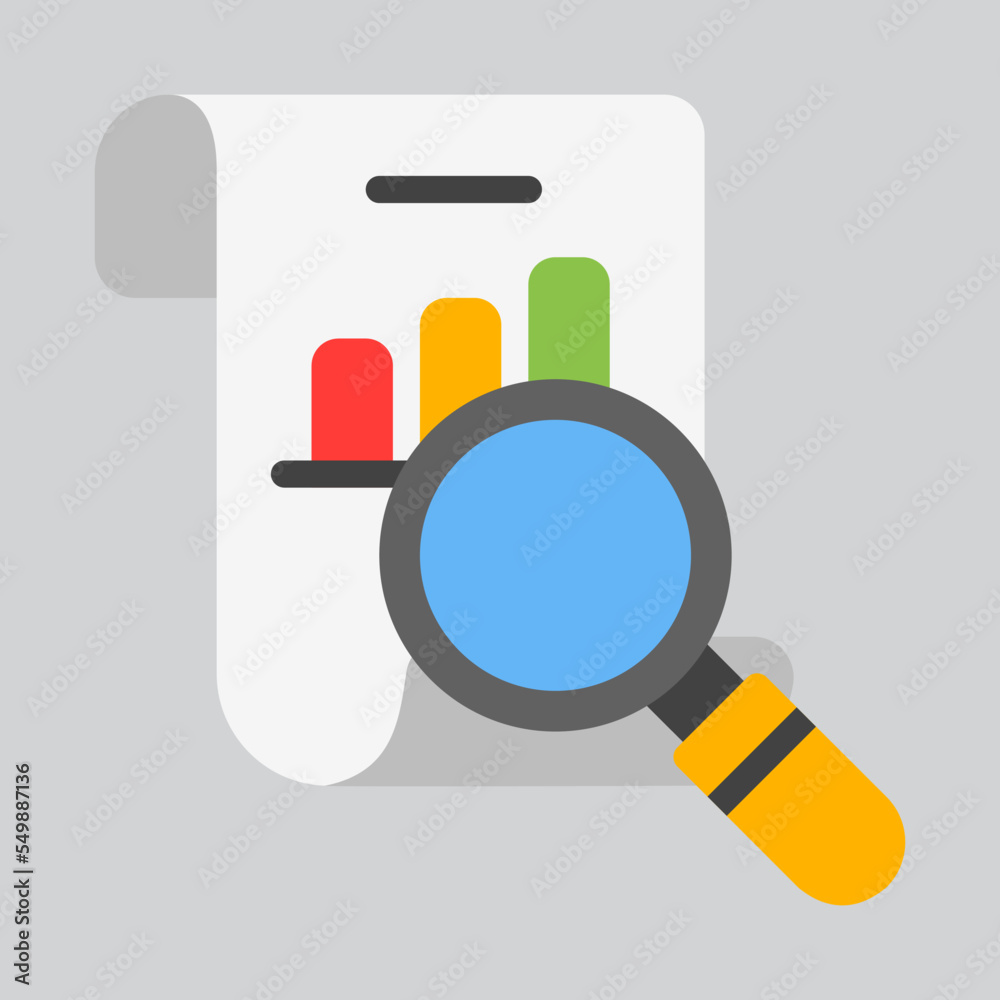 Sales report icon in flat style, use for website mobile app presentation Sales report icon in flat style, use for website mobile app presentation