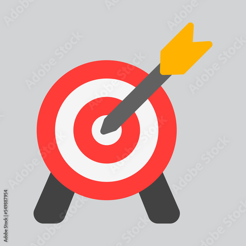 Marketing goal icon in flat style, use for website mobile app presentation
