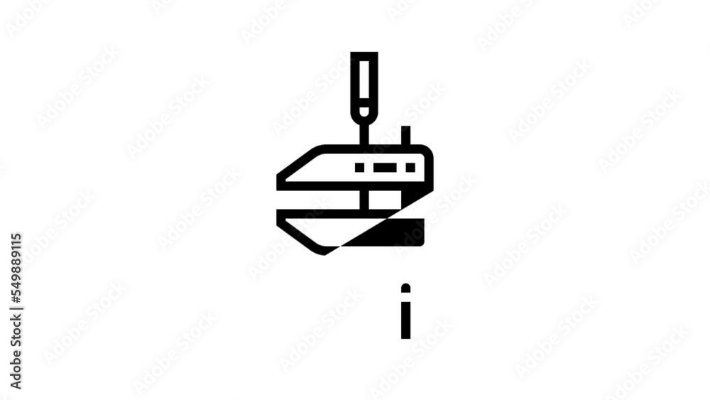 hand screw clamp line icon animation hand screw clamp line icon animation