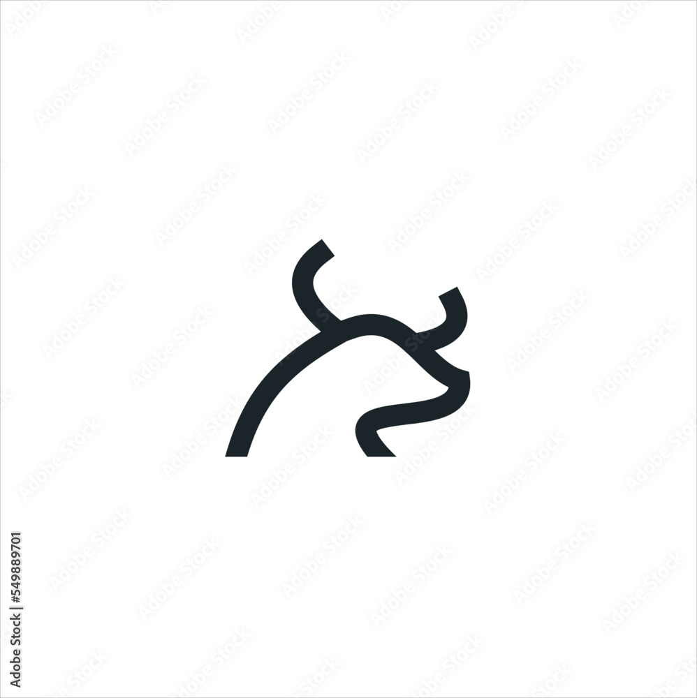 buffalo logo vector design of a black logo line art buffalo logo vector design of a black logo line art