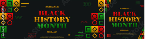 Happy black history month simple background vector illustration flat style. Suitable for poster, cover, web, social banner, or flyer