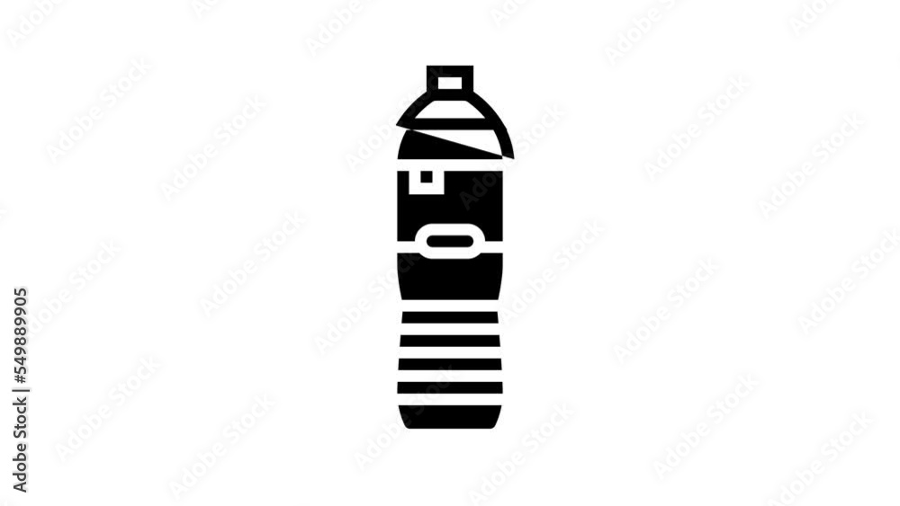 bottled water drink line icon animation bottled water drink line icon animation