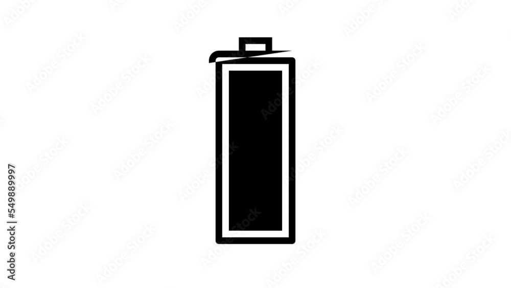 full battery power energy line icon animation full battery power energy line icon animation