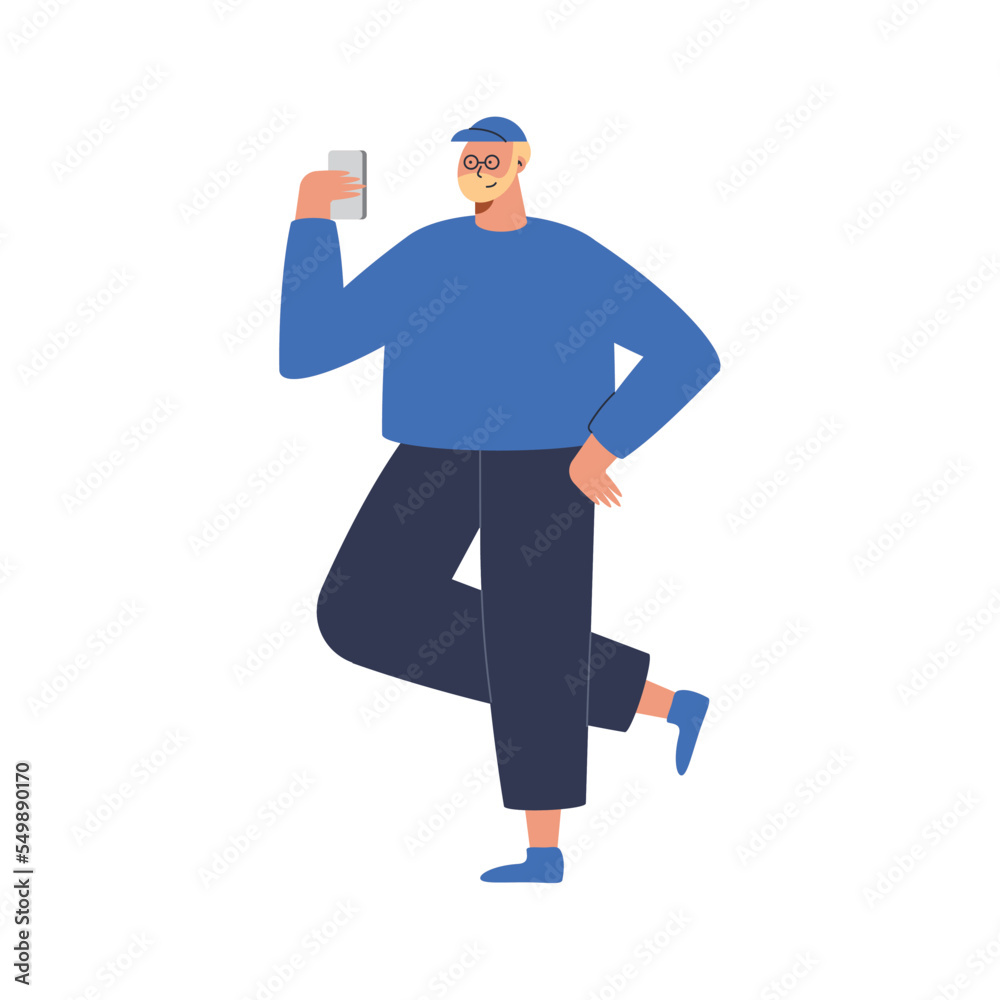 Fototapeta premium man with smartphone