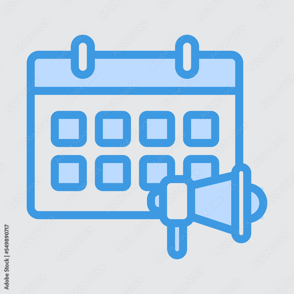 Marketing plan icon in blue style, use for website mobile app presentation Marketing plan icon in blue style, use for website mobile app presentation
