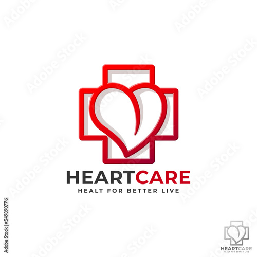 Heart Healthy Care Logo Template