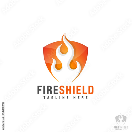 Fire Shield Logo Template
