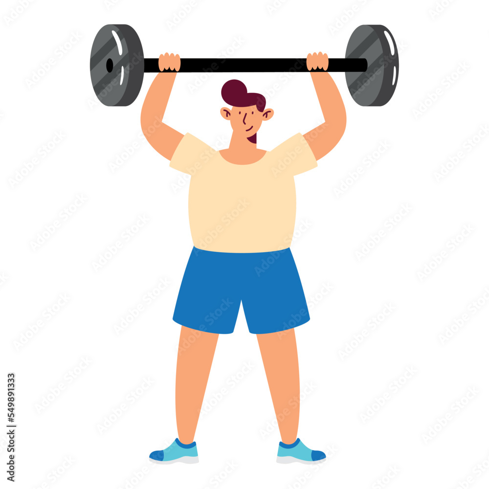 Obraz premium male athlete lifting weight