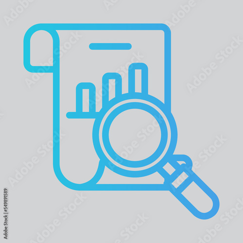 Sales report icon in gradient style, use for website mobile app presentation