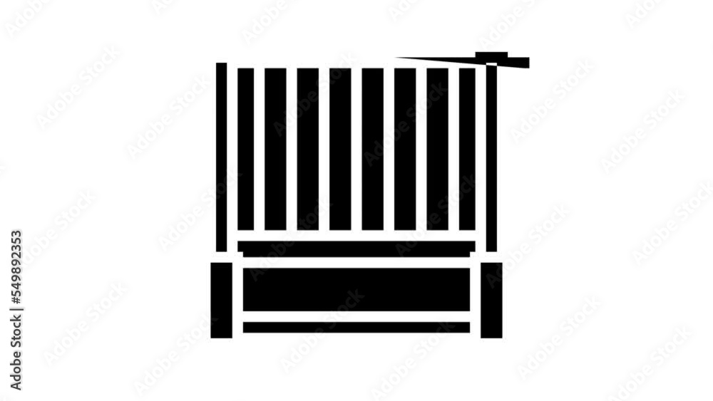 house fence line icon animation house fence line icon animation