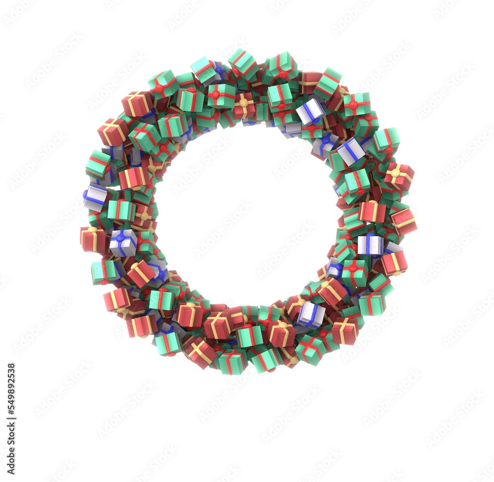 Obraz premium Present Themed Font - Letter O