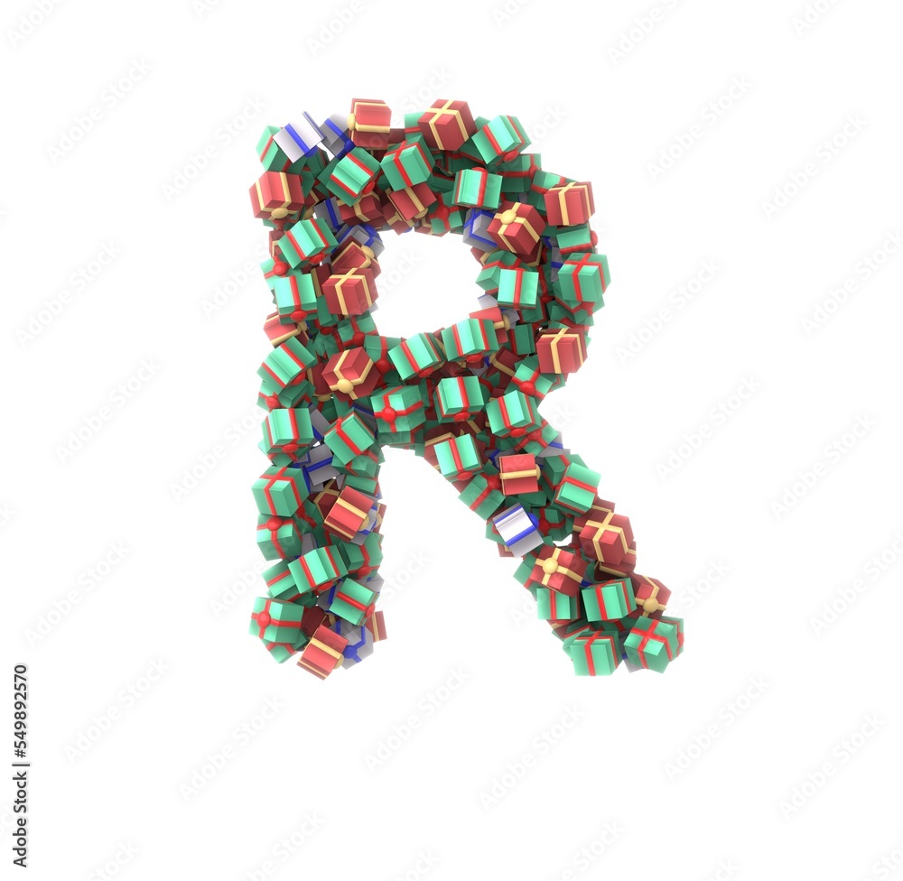 Present Themed Font - Letter R