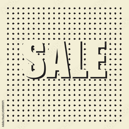 Vector Design a white banner for big sale and a discount with a template color retro. Banner with discount on a white background with white square and white.