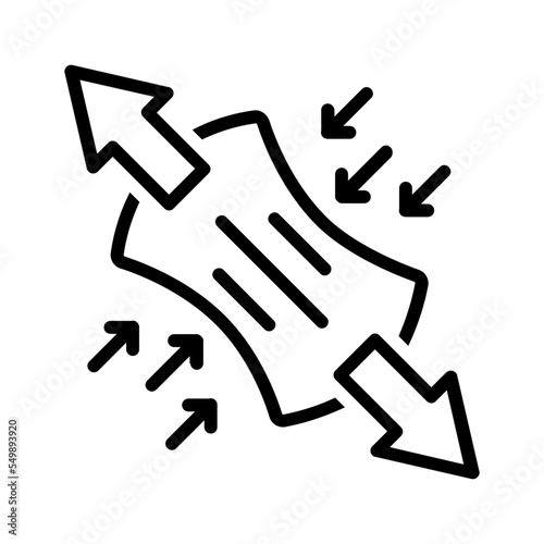 Black line icon for Flexibility