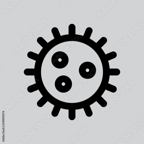 Virus icon in line style about laboratory, use for website mobile app presentation