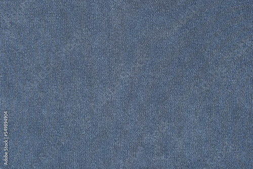 Gray fabric background. Grey blue Texture of knitted fabric or material