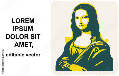 Mona Lisa vector graphic design, famous artwork, davinci photo