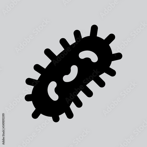 Bacteria icon in solid style about laboratory, use for website mobile app presentation