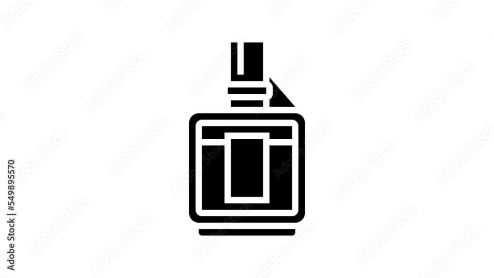 cologne fragrance bottle perfume line icon animation cologne fragrance bottle perfume line icon animation