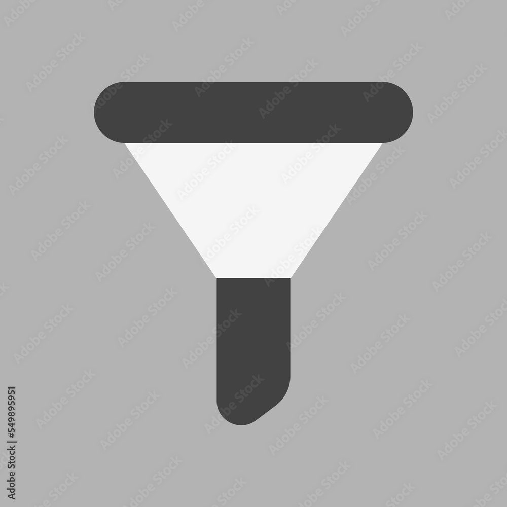 Funnel icon in flat style about laboratory, use for website mobile app presentation Funnel icon in flat style about laboratory, use for website mobile app presentation