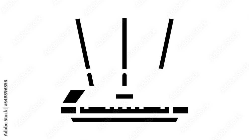 router electronic equipment glyph icon animation router electronic equipment glyph icon animation