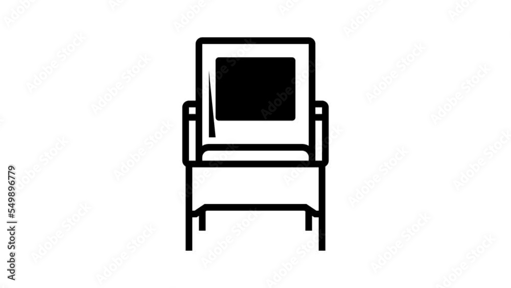 rattan patio chair line icon animation rattan patio chair line icon animation