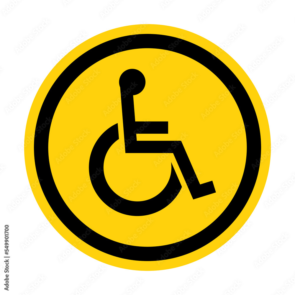 Accessible Parking Sign On White Background Accessible Parking Sign On White Background