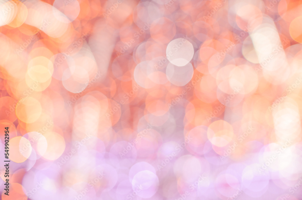 Background of blurred garlands of lights.