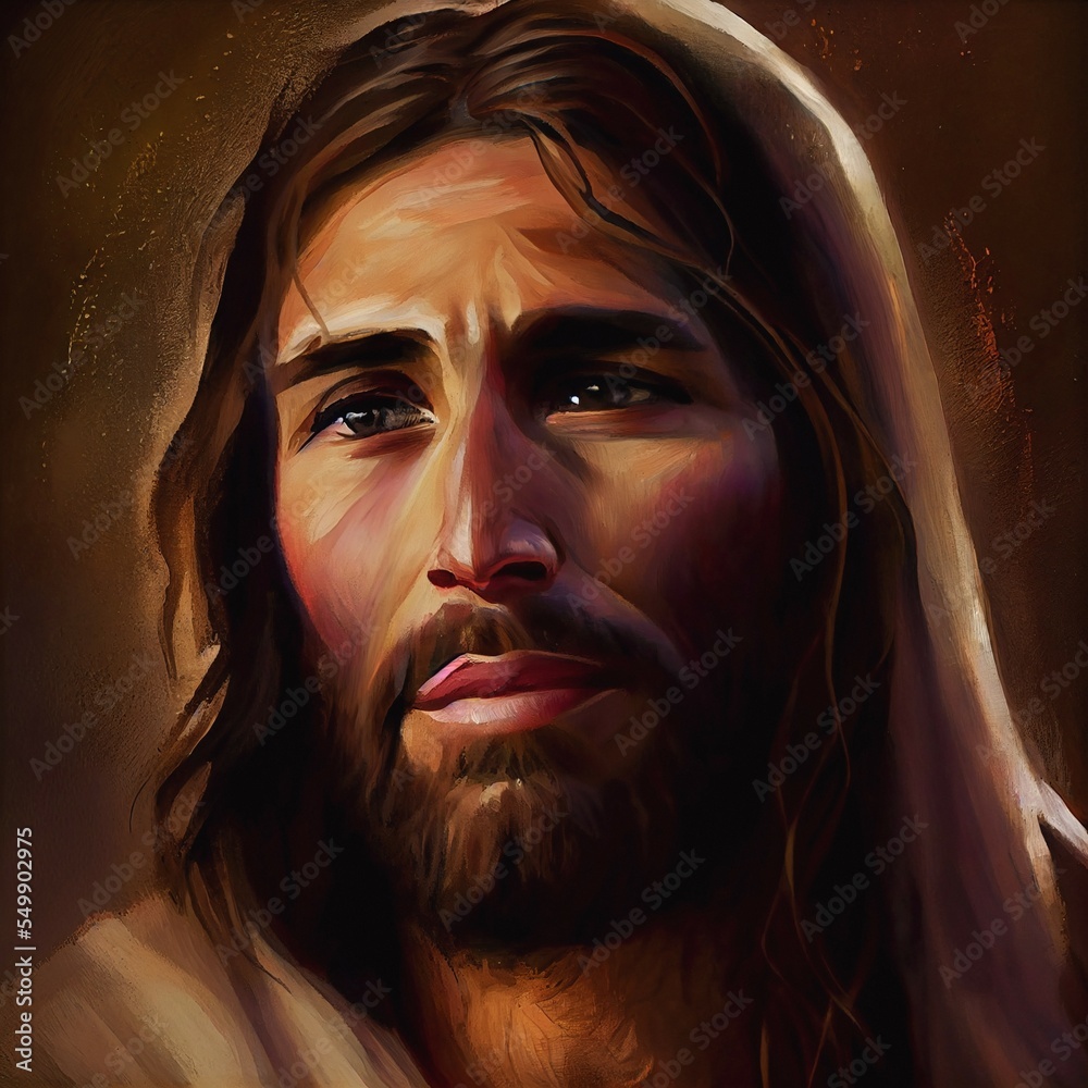 Jesus Christ artist Interpretation. Digital, illustration, Painting