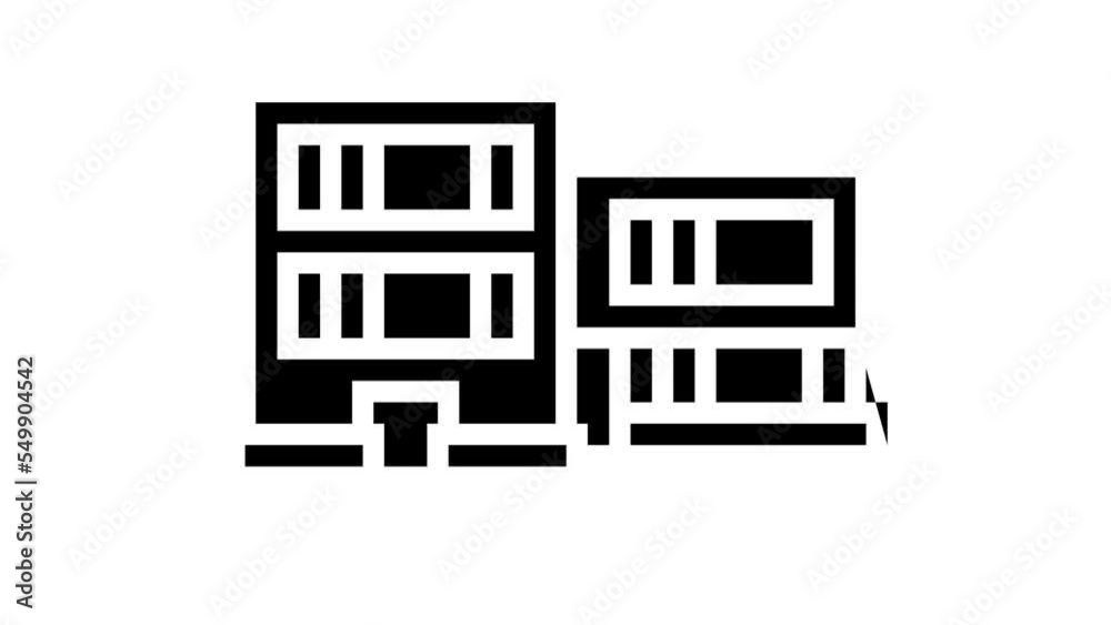 contemporary house line icon animation contemporary house line icon animation
