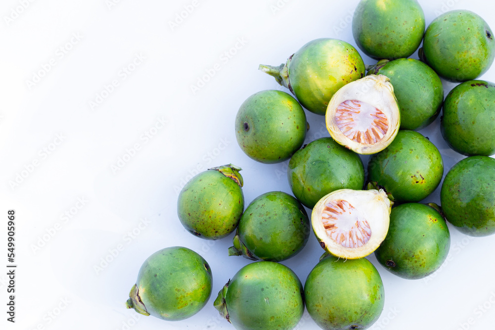 Obraz premium Betel nuts on white background.