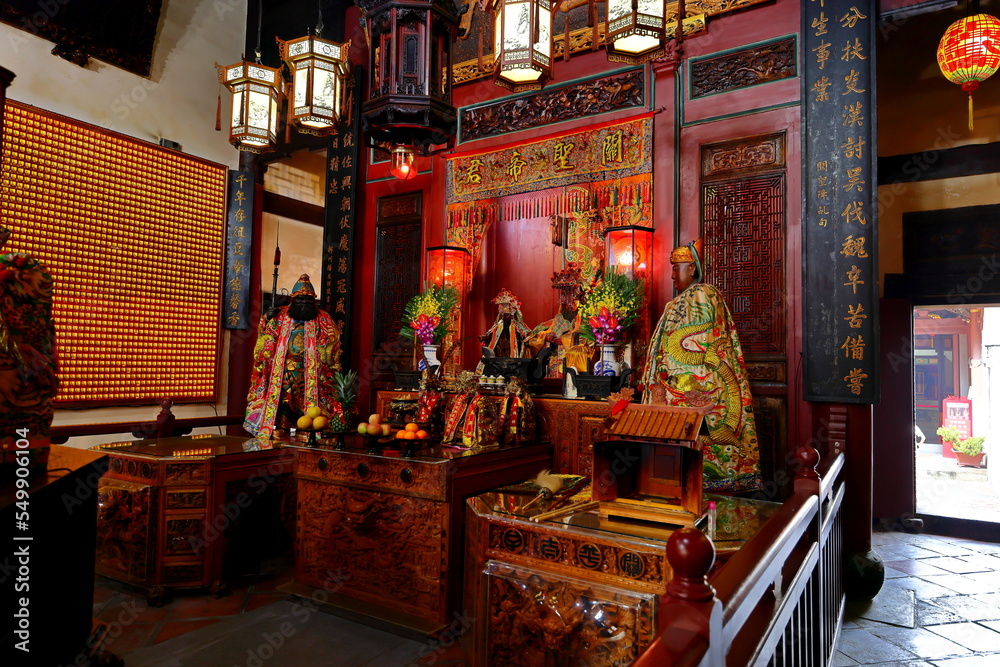  God of War Temple built in 1665, dedicated to the celebrated deity Guan Gong in Tainan, Taiwan.