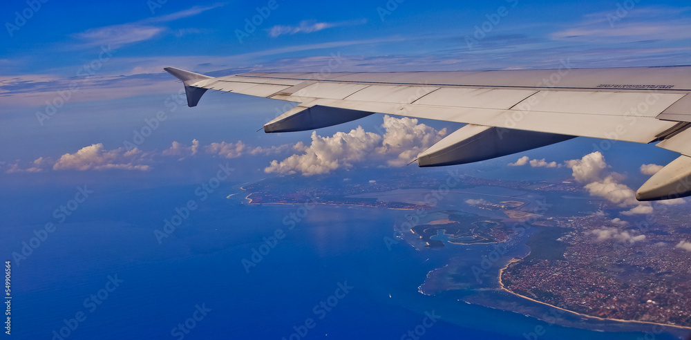 aerial view of the island